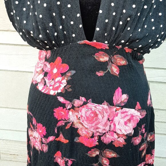 Free People Floral/Polka Dot Combination Maxi Dress - Picture 1 of 10